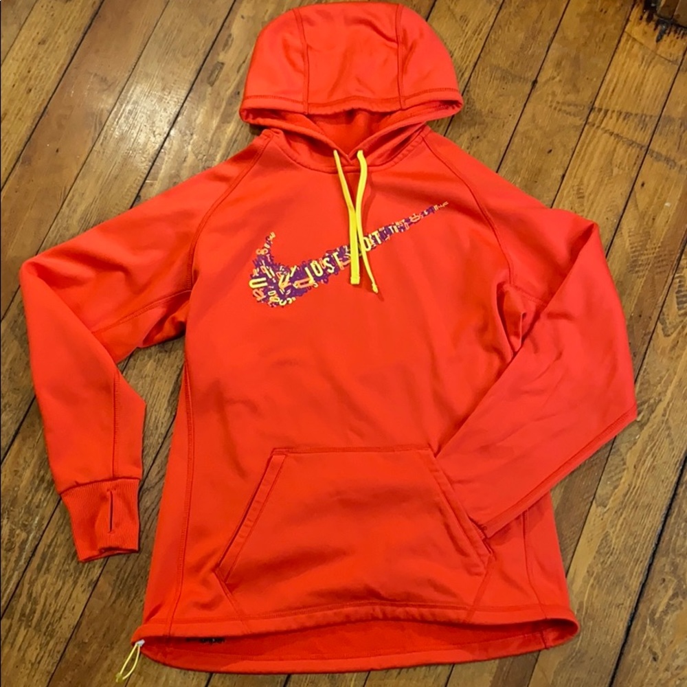 Orange dry fit hoodie